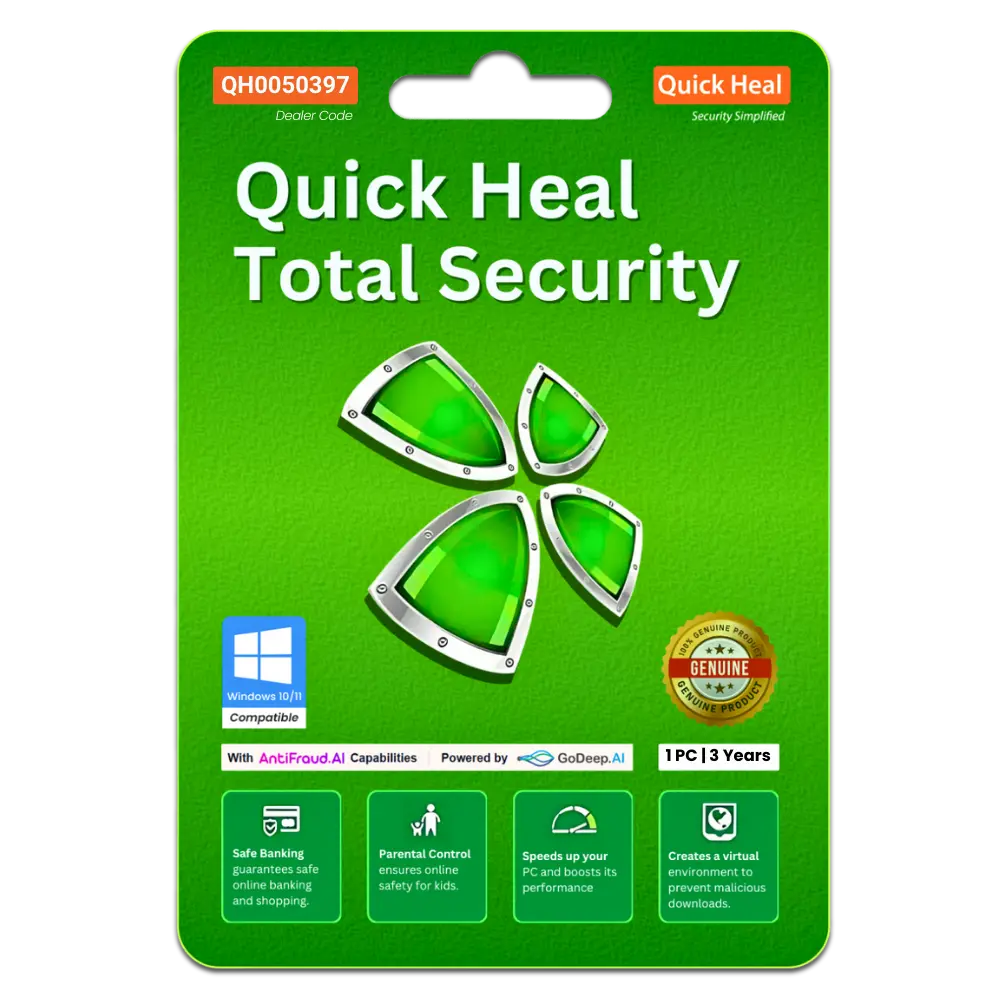 Quick Heal Total Security 1 Device for 3 Years Protection - Image 1