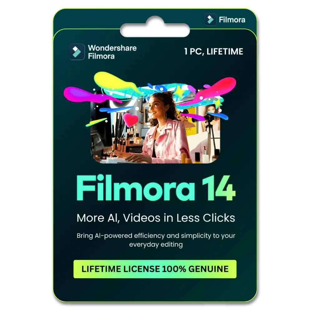 Wondershare Filmora 14 Video Editor (1 PC, Lifetime) Key