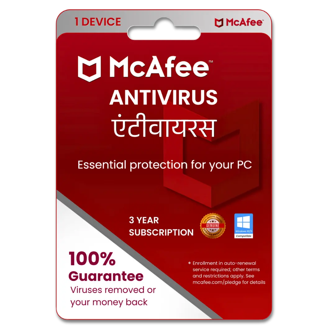 McAfee Antivirus 1 PC For 3 Year Protection