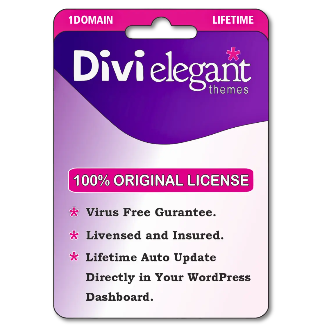 DIVI Elegant Themes With Original License Key For Lifetime Auto Update.